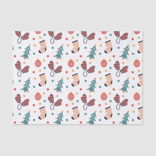 Cute Christmas Themed  Tissue Paper (Front)