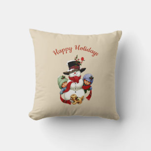 Cute Christmas Tots with Snowman Pillow