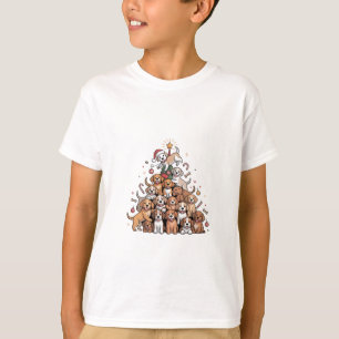 Cute Christmas Tree Dog Xmas Tree Puppy T-Shirt