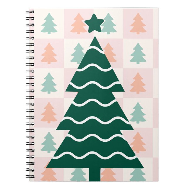  Cute Christmas Tree Holiday Design.  Notebook (Front)