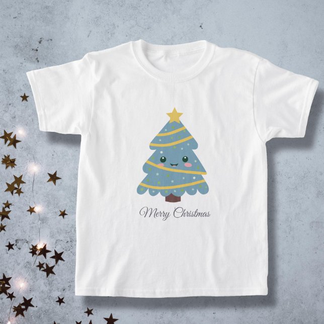 Cute Christmas Tree on Kid's T-Shirt (Cute Christmas Tree on Kid's T-Shirt)