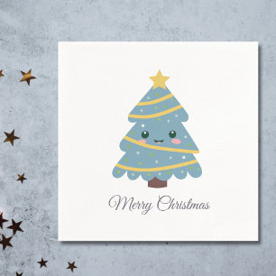 Cute Christmas Tree Paper Napkin