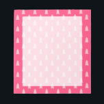 Cute Christmas tree pattern pastel and hot pink Notepad<br><div class="desc">Modern and minimalist Christmas pattern.</div>