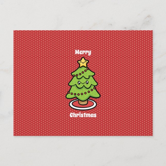 Cute Christmas Tree Postcard (Front)