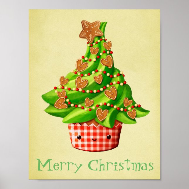 Cute Christmas Tree Poster (Front)