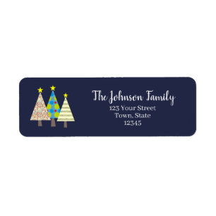 Cute Christmas Tree Return Address