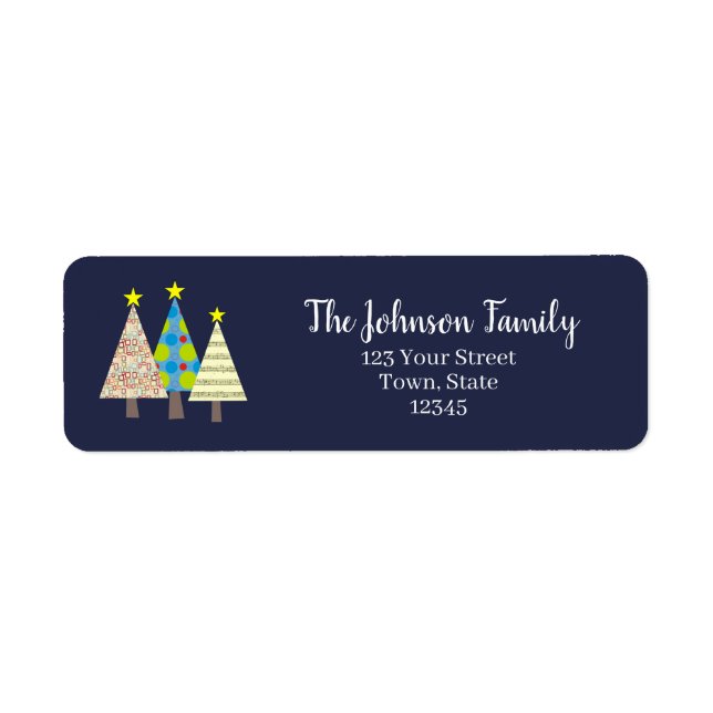 Cute Christmas Tree Return Address (Front)