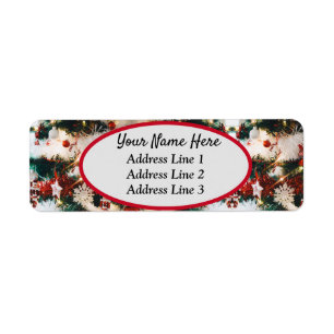 Cute Christmas Tree Return Address Label