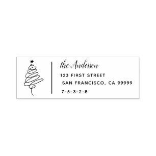Cute Christmas Tree  Return Address Self-inking St Self-inking Stamp
