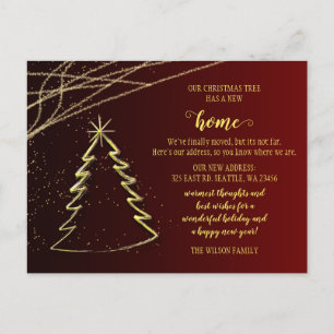 Cute Christmas Tree We've Moved Holiday Moving Pos Postcard