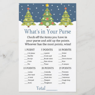 Cute Christmas Tree What's in your purse game