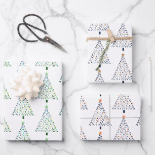 Cute Christmas Tree  Wrapping Paper Sheet