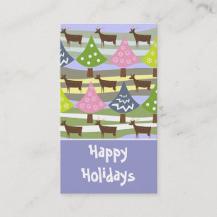 Cute Christmas Trees  Gift Tag-Business Cards