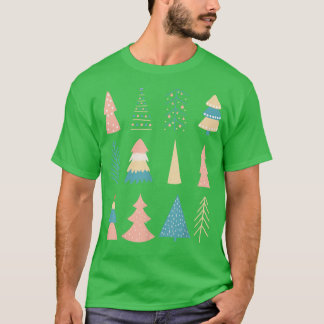 Cute Christmas Trees Holiday Merry Christmas Xmas T-Shirt