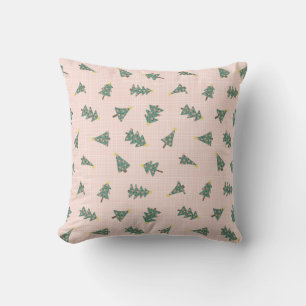 Cute Christmas Trees Throw Pillow