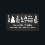 Cute Christmas Trees Vintage Chalkboard Holiday Label<br><div class="desc">Cute Christmas Trees Vintage Chalkboard Holiday</div>