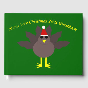 Cute Christmas Turkey Custom Guestbook