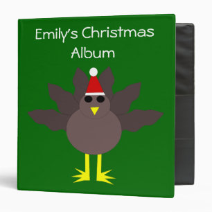 Cute Christmas Turkey Custom Photo Album Binder