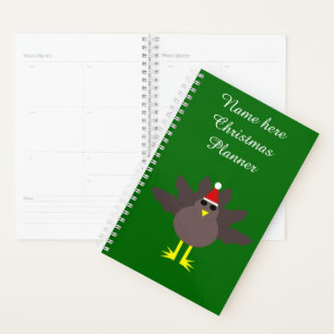 Cute Christmas Turkey Personalized Planner