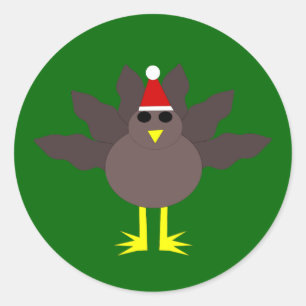 Cute Christmas Turkey Stickers