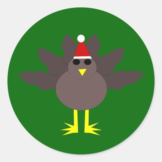 Cute Christmas Turkey Stickers (Front)