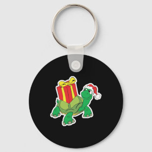 cute christmas turtle keychain