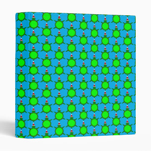 Cute Christmas Turtle with Flowery Shell Binder