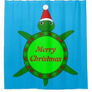 Cute Christmas Turtle with Flowery Shell Custom