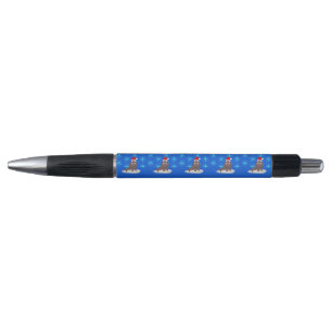 Cute Christmas Walrus and Snowflakes Pen