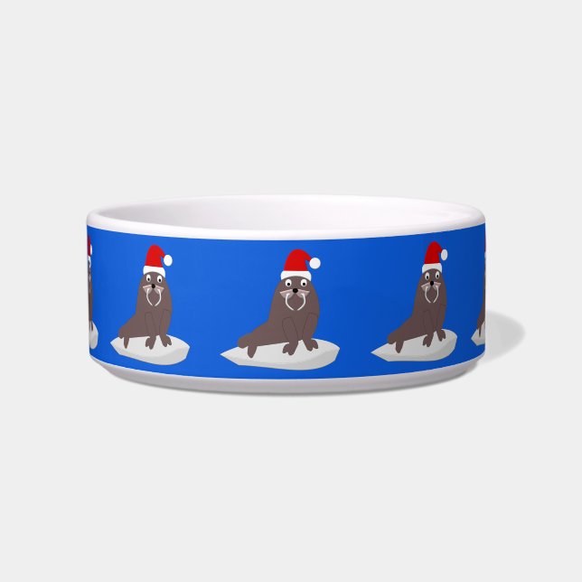 Cute Christmas Walrus Bowl (Front)