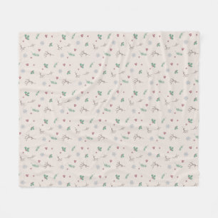 Cute Christmas Warm Colour Fleece Blanket