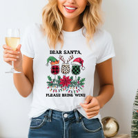 Cute Christmas Wine T-shirt
