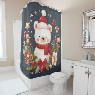 Cute Christmas/Winter bear in wreath
