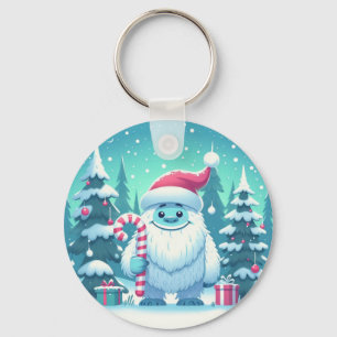 Cute Christmas/winter yeti Keychain