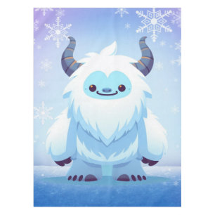 Cute Christmas/winter yeti Tablecloth