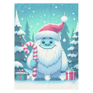 Cute Christmas/winter yeti Tablecloth