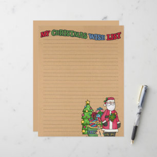 cute Christmas wish list Stationery paper