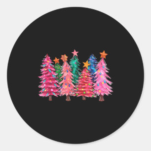 Cute Christmas With Nk Trees Xmas Costume Womens G Classic Round Sticker