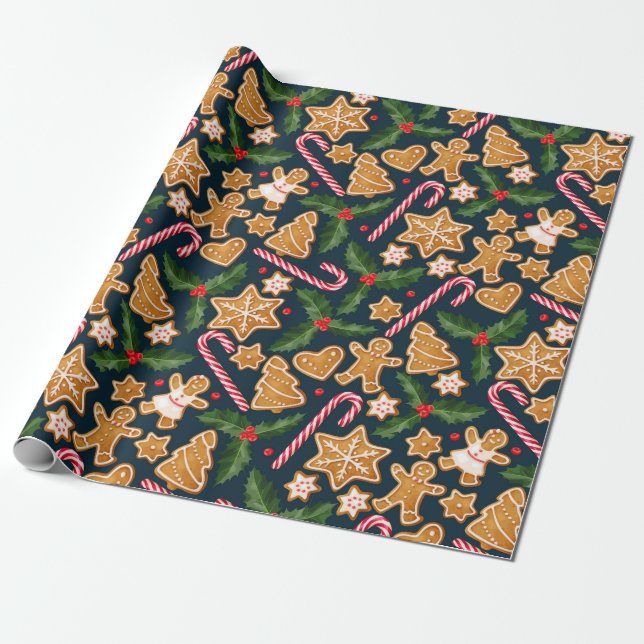 Cute Christmas Wrapping Paper (Unrolled)