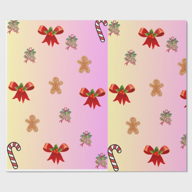 Cute Christmas Wrapping Paper (Flat)