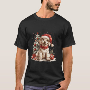 Cute Christmas Yellow Labrador Retriever Puppy San T-Shirt