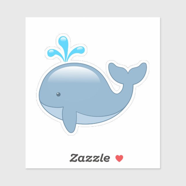Cute Chubby Cartoon Whale (Sheet)