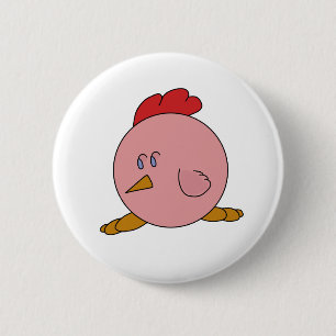 Cute Chubby Chicken 2 Inch Round Button