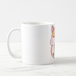 Cute Chubby Hamster Loves Boba Tea Coffee Mug