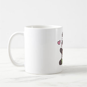 Cute Chubby Panda Loves Bubble Tea Coffee Mug