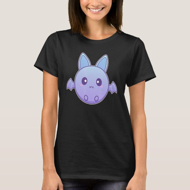 Cute Chubby Pastel Goth Bat T-Shirt (Front)