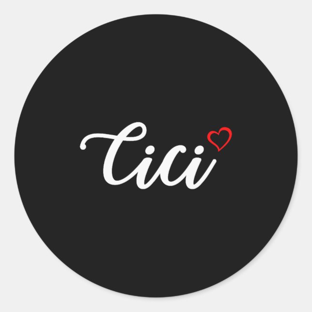 Cute Cici Lover Gift For Women Grandma Christmas  Classic Round Sticker (Front)