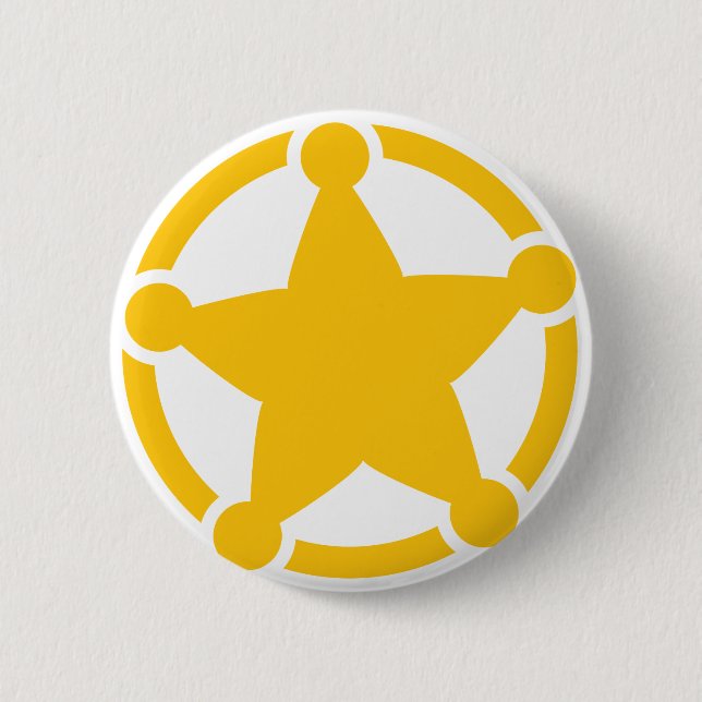 Cute circle sheriff badge 2 inch round button (Front)