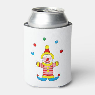 cute circus clown can cooler