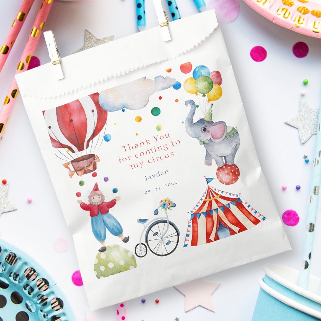 Cute Circus Kids Birthday Party Favour Bag (Creator Uploaded)